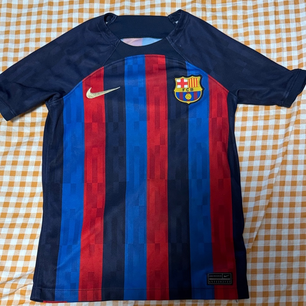 Nike Kids FC Barcelona Jersey - Navy and Scarlet